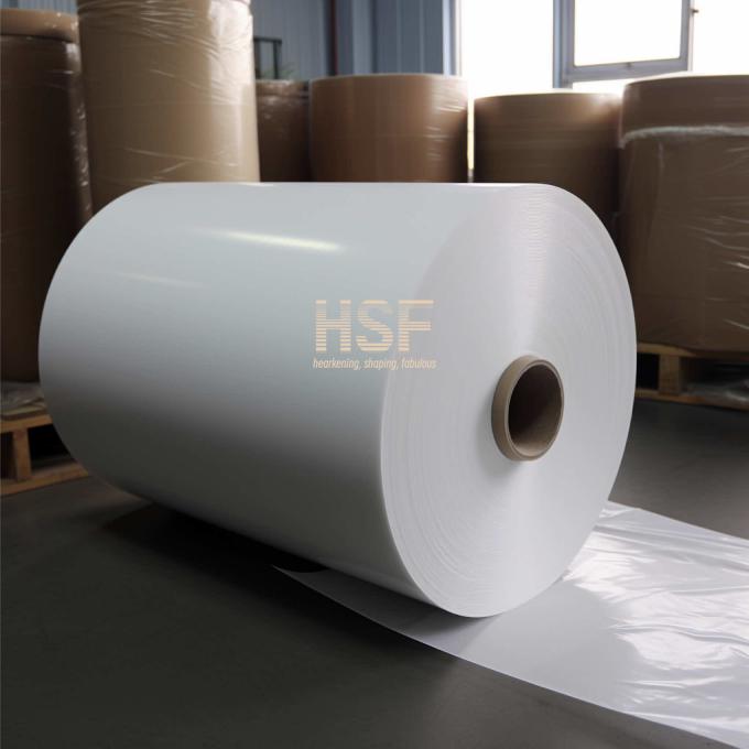 60Î¼m Opaque White PE Release Film product image showing material characteristics