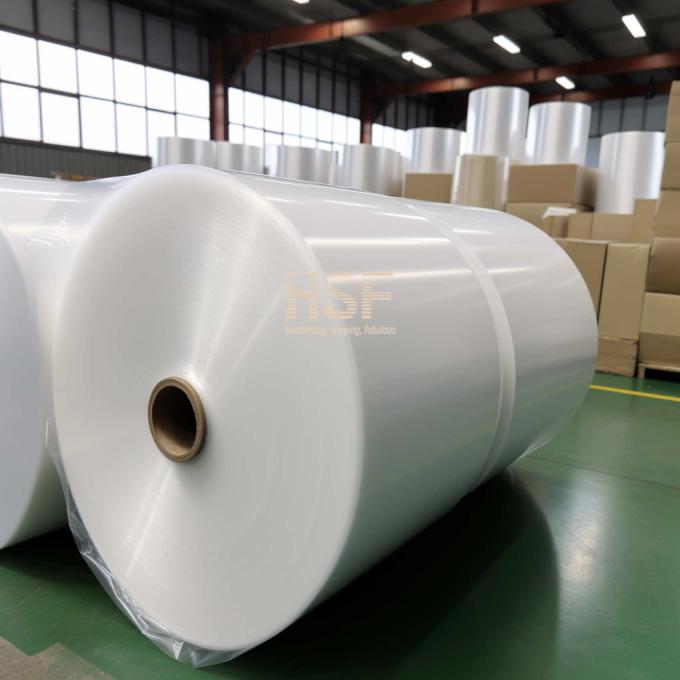 75Î¼m Opaque White Silicone Release Film sample showing material texture and opacity
