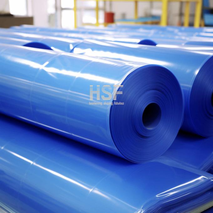 50μm Blue VCI Polyethylene Film product demonstration showing corrosion protection application